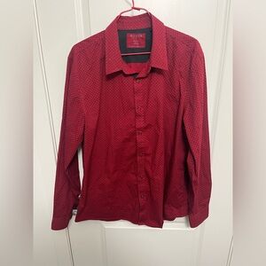 Guess Men's Red Button Down Shirt in size XL